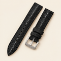 Black Stingray Leather Watch Strap – Handstitched