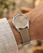 Beige Togo Leather Watch Strap – Handstitched