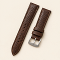 Nicotine Brown Ostrich Leg Leather Watch Strap – Handstitched