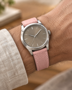 Light Pink Togo Leather Watch Strap – Handstitched