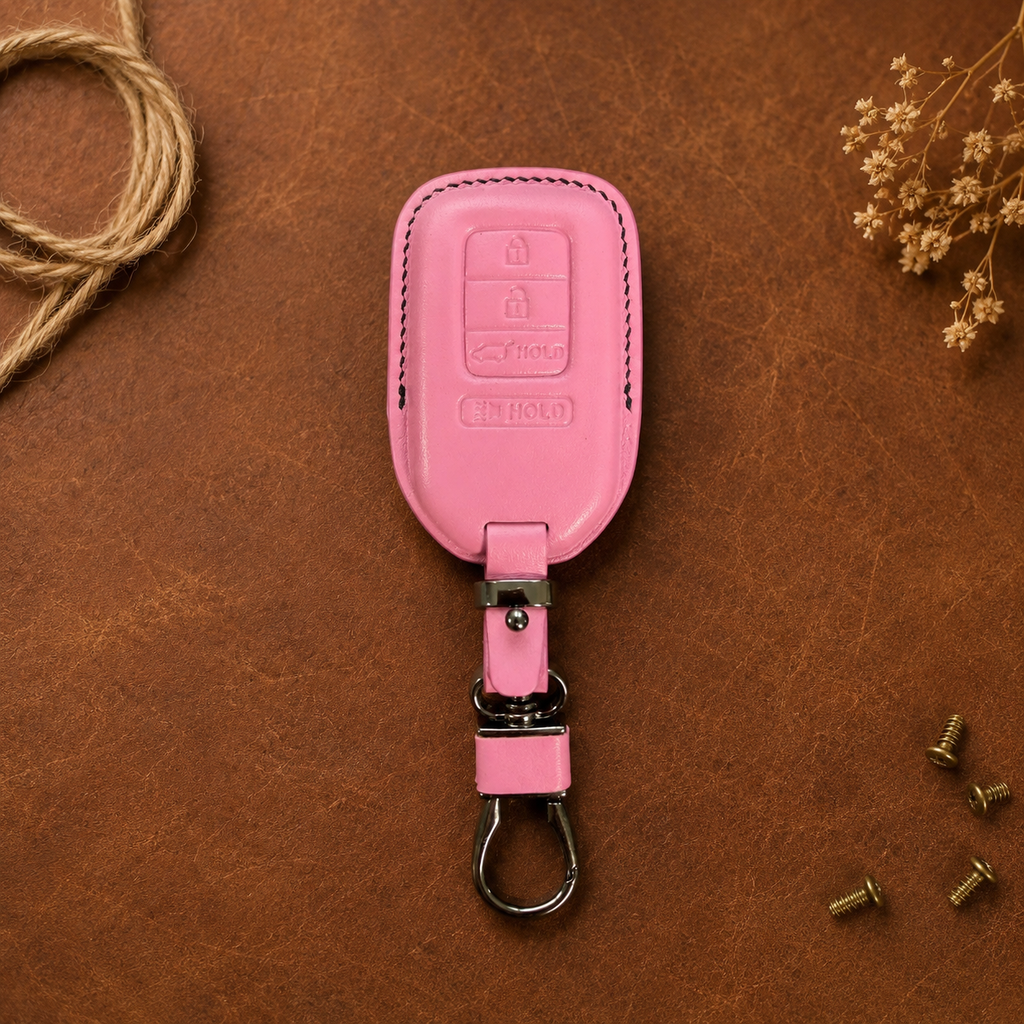 Custom Leather Key Fob Cover Compatible with Honda SUV - CR-V, Pilot, HR-V