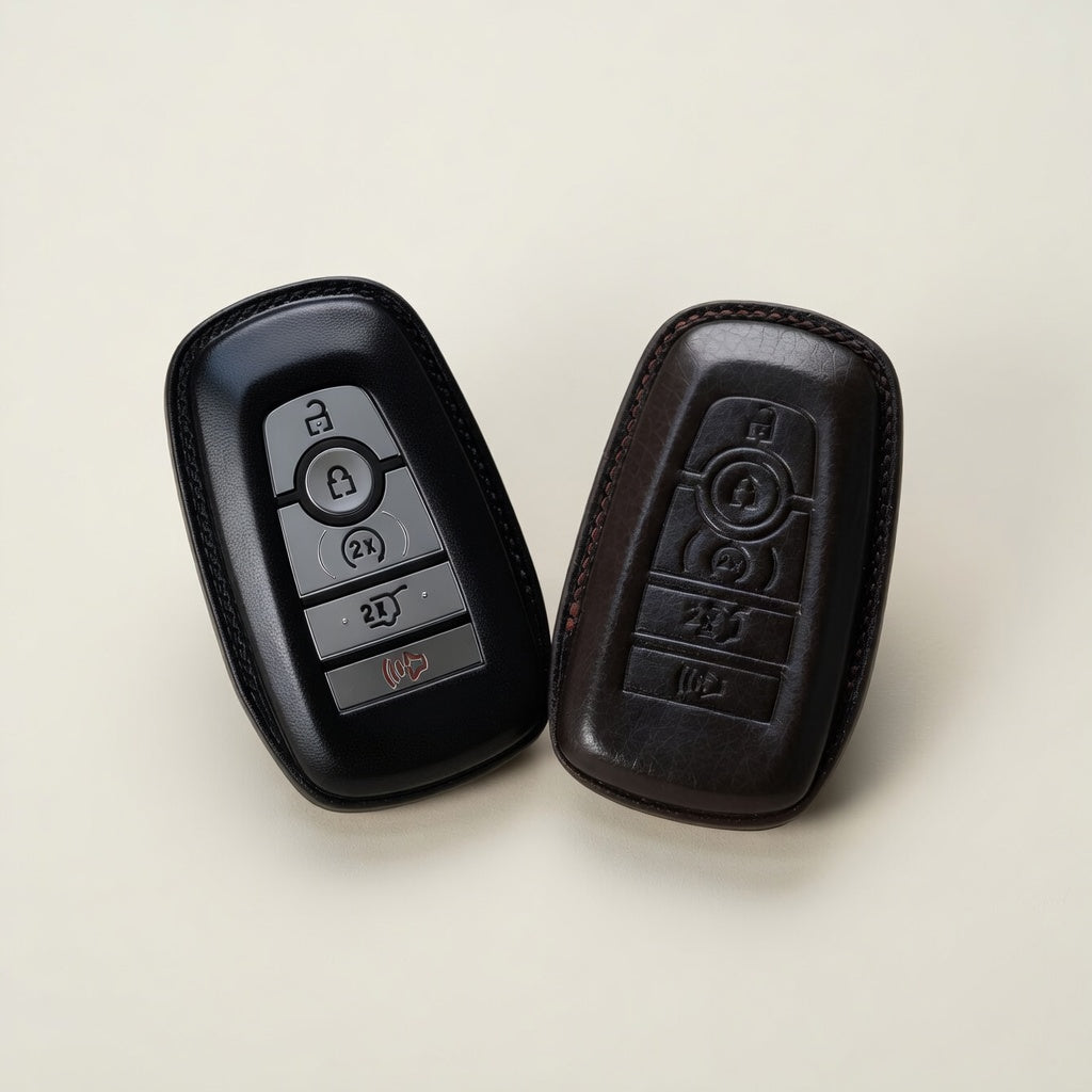 Custom Leather Key Fob Cover Compatible with Lincoln