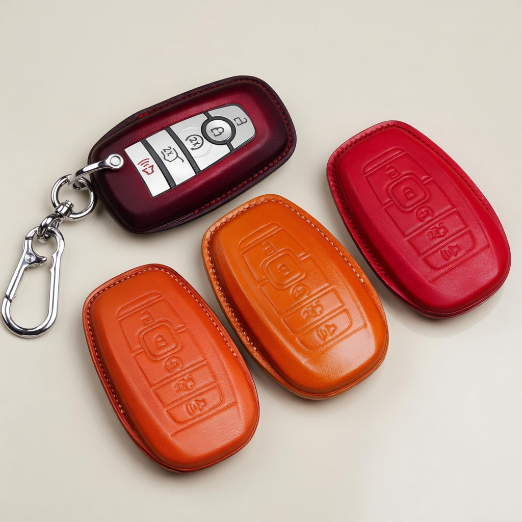 Handcrafted Leather Key Fob Cover Compatible with Lincoln Navigator, Aviator and Nautilus