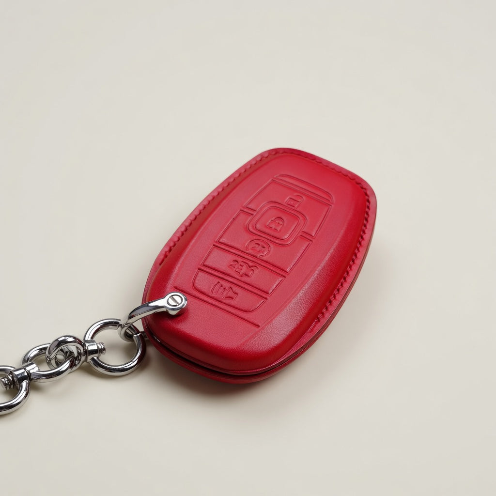 Handcrafted Leather Key Fob Cover Compatible with Lincoln Navigator, Aviator and Nautilus