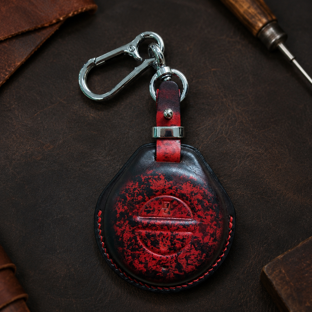 Custom Leather Key Fob Cover Compatible with Indian Chief