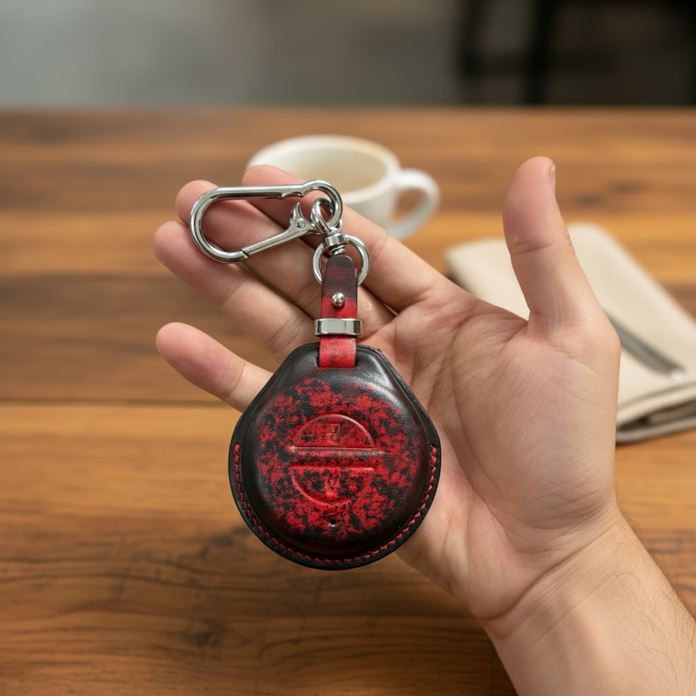 Custom Leather Key Fob Cover Compatible with Indian Chief