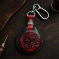 Custom Leather Key Fob Cover Compatible with Indian Chief