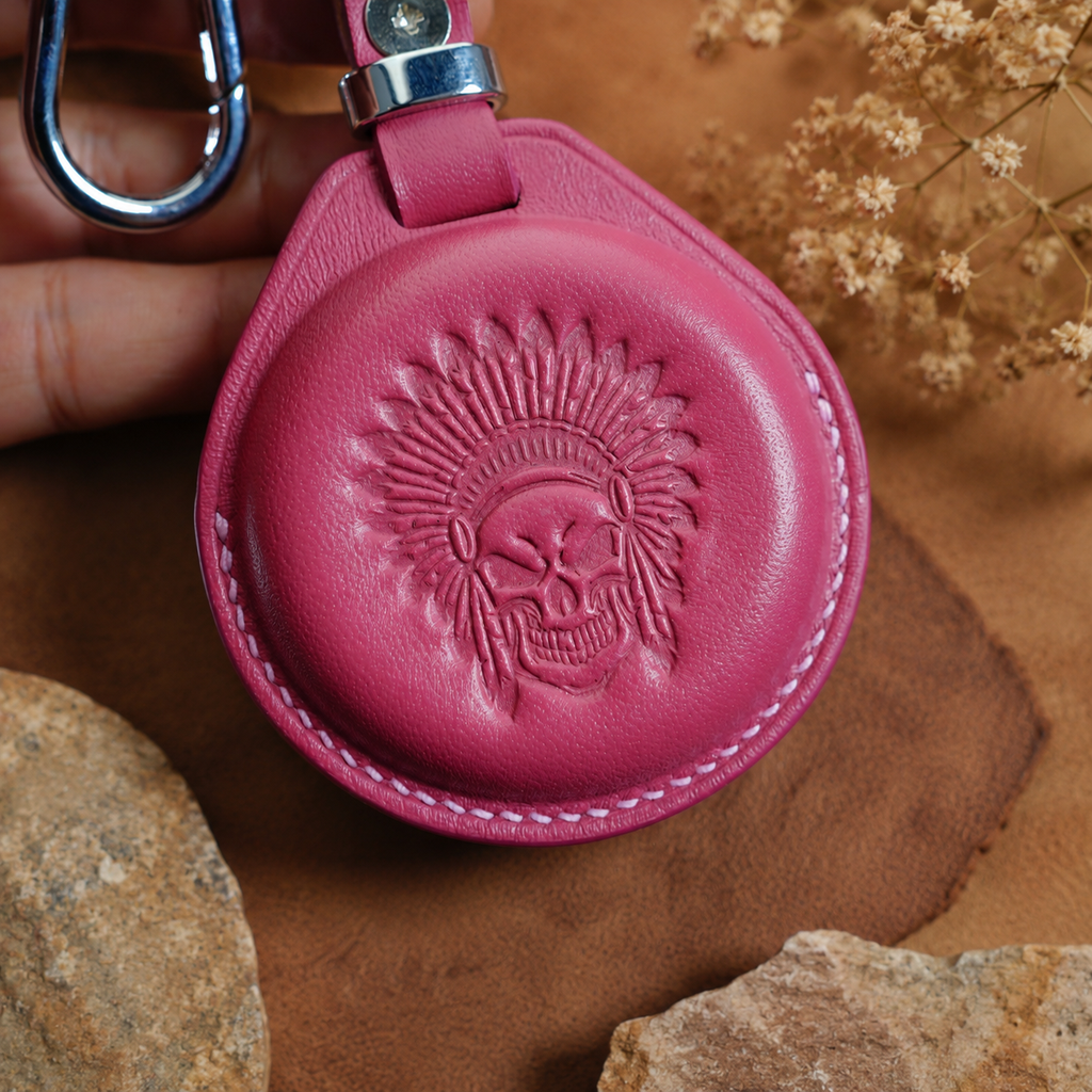 Custom Leather Key Fob Cover Compatible with Indian Chieftain