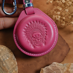 Custom Leather Key Fob Cover Compatible with Indian Chieftain