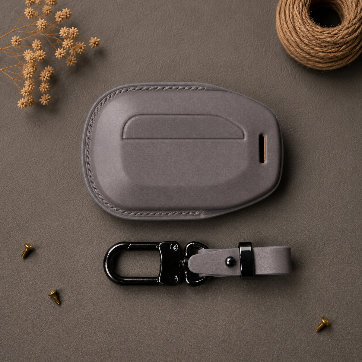 Custom Leather Key Fob Cover Compatible with Indian Scout