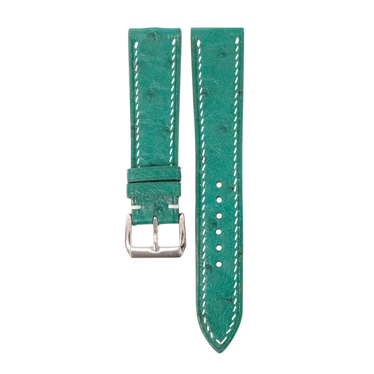 Jade Green Ostrich Leather Watch Strap
