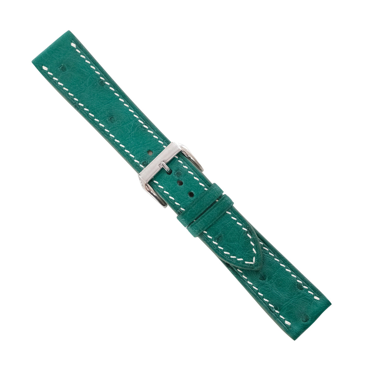 Jade Green Ostrich Leather Watch Strap