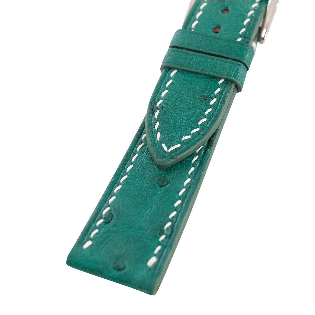 Jade Green Ostrich Leather Watch Strap