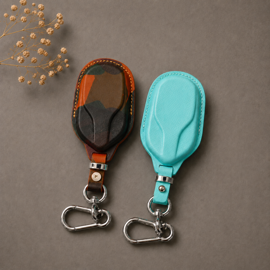 Custom Leather Key Fob Cover Compatible with Maserati - Ghibli, Levante, Grecale