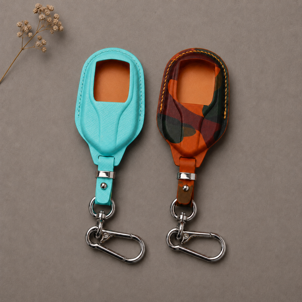 Custom Leather Key Fob Cover Compatible with Maserati - Ghibli, Levante, Grecale