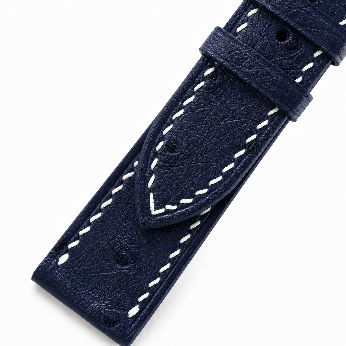 Midnight Navy Ostrich Leather Watch Strap