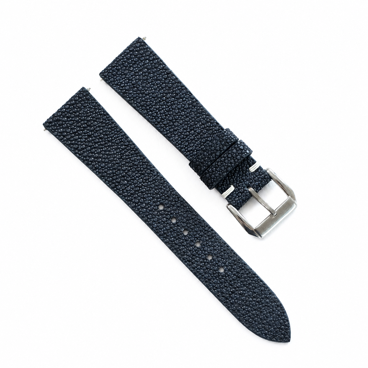 Midnight Navy Stingray Leather Watch Strap