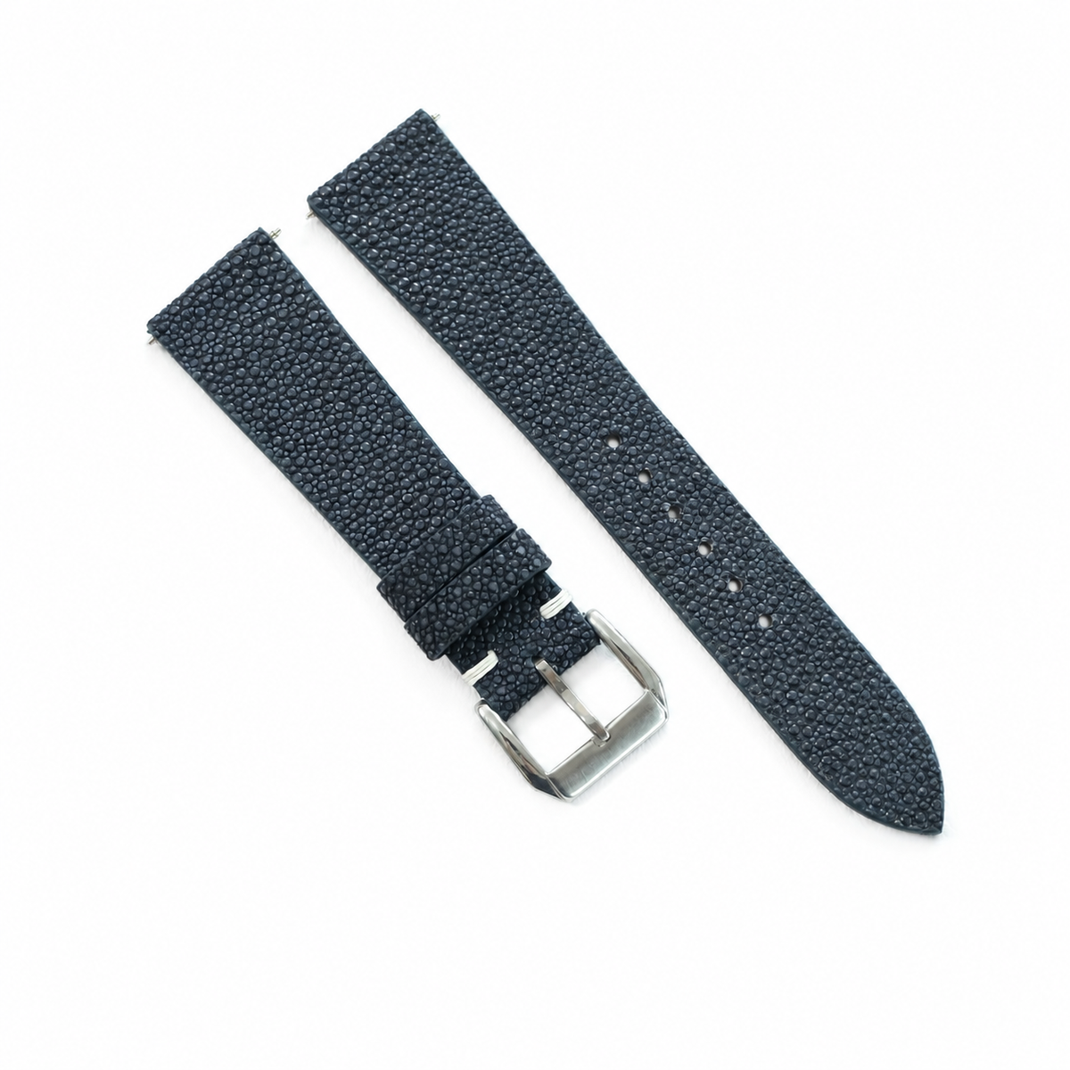 Midnight Navy Stingray Leather Watch Strap