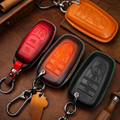 Custom Leather Key Fob Cover Compatible with Ford Mustang