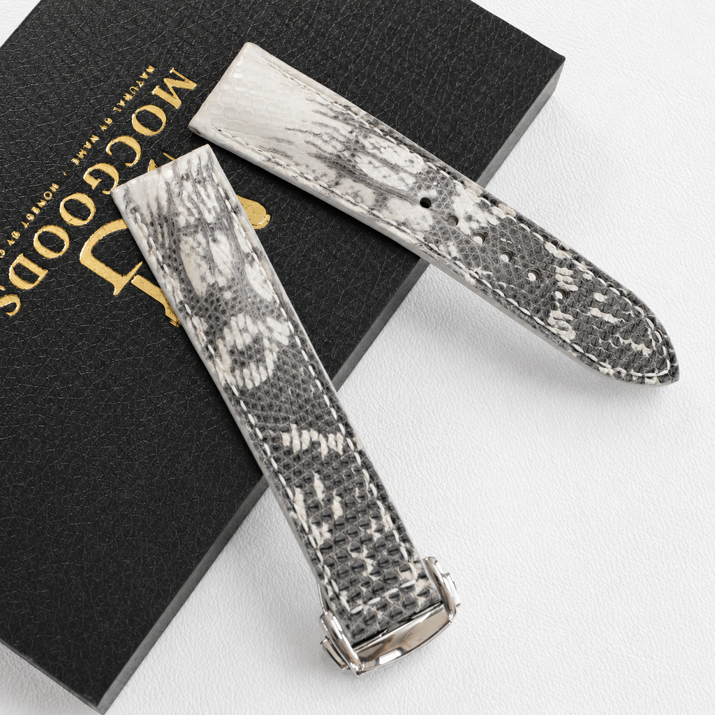 Deployant Natural Lizard Leather Watch Strap