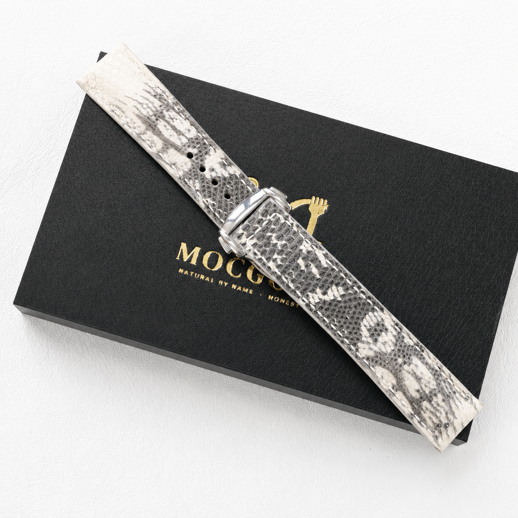 Deployant Natural Lizard Leather Watch Strap