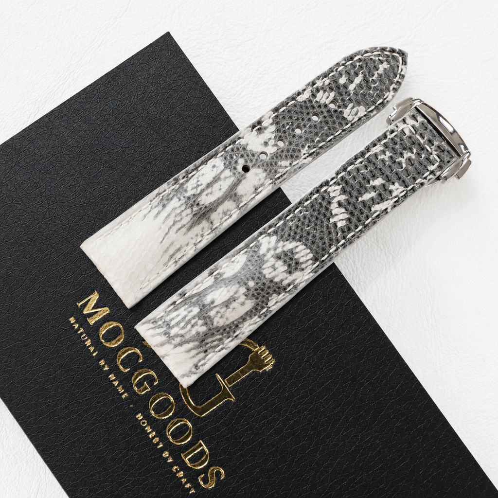 Deployant Natural Lizard Leather Watch Strap