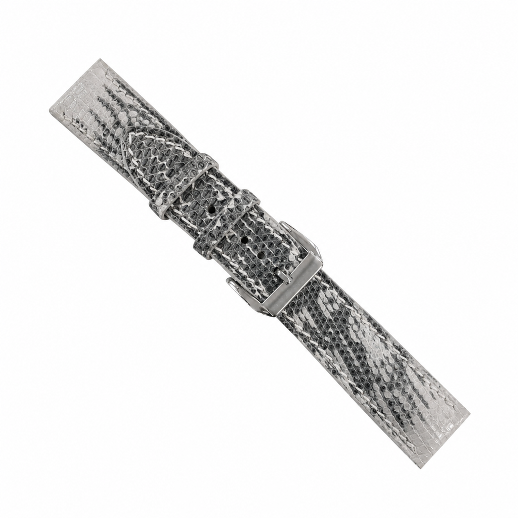 Natural Wild Gray Lizard Leather Watch Strap