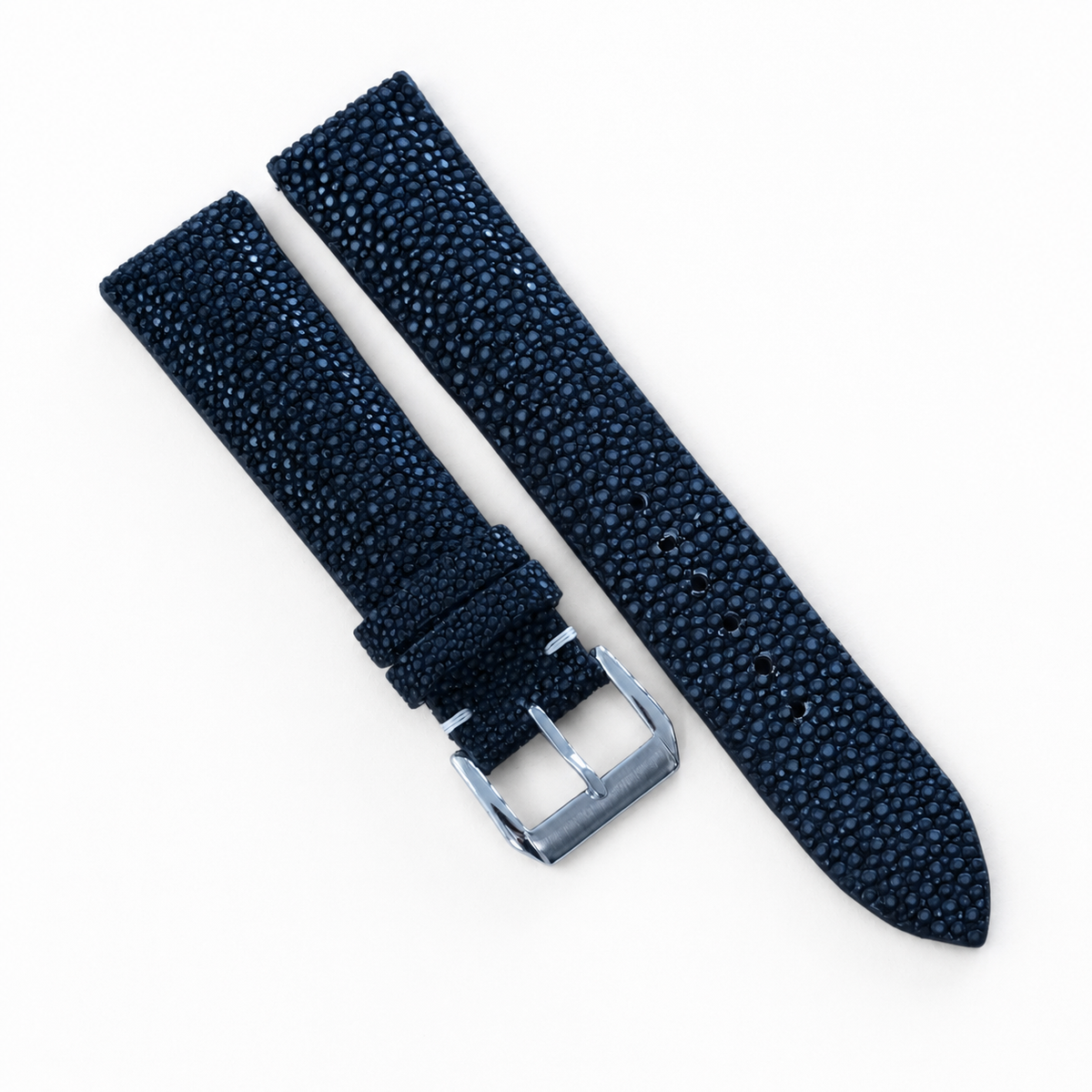 Vintage Navy Stingray Leather Watch Strap