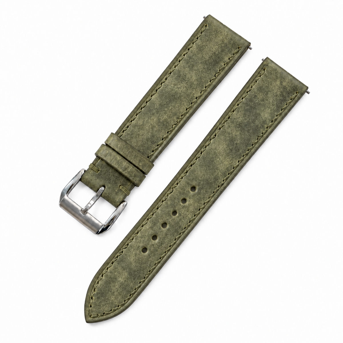 Olive Green Pueblo Leather Watch Strap
