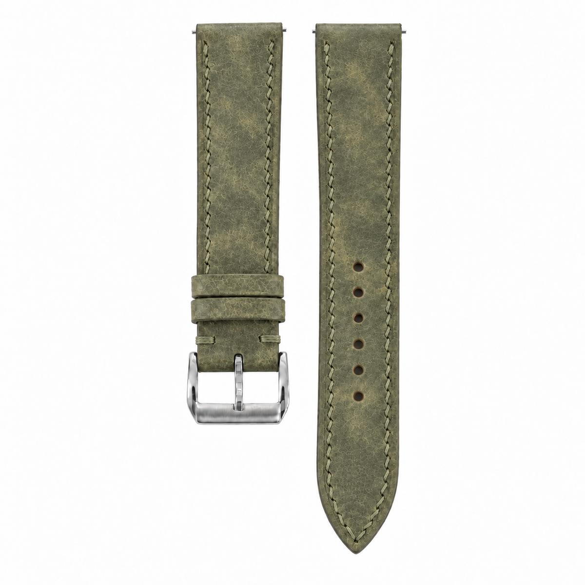 Olive Green Pueblo Leather Watch Strap