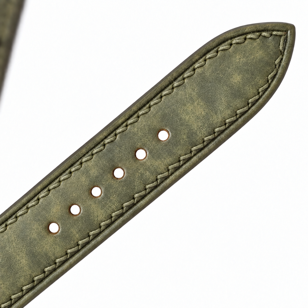 Olive Green Pueblo Leather Watch Strap