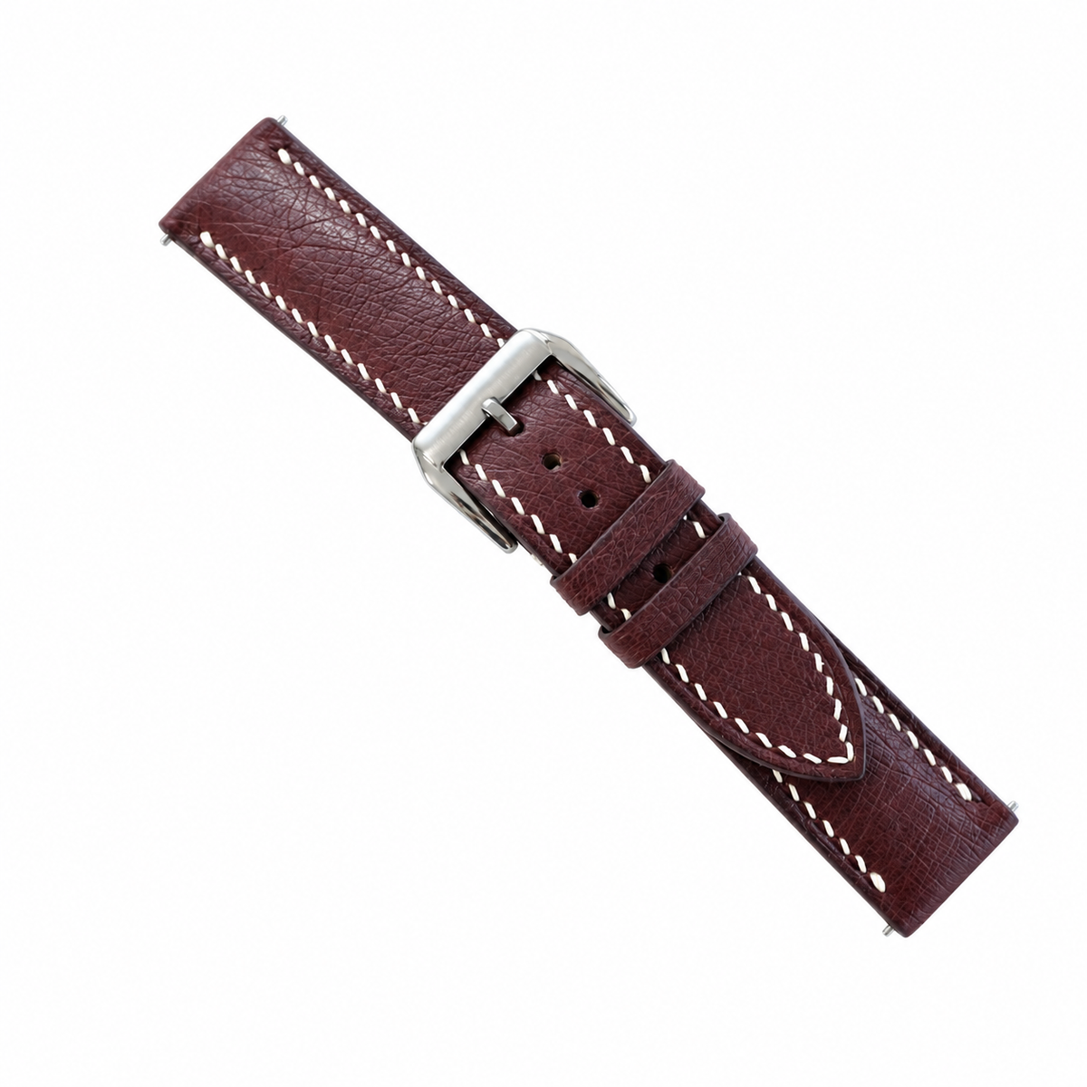 Oxblood Smooth Ostrich Leather Watch Strap