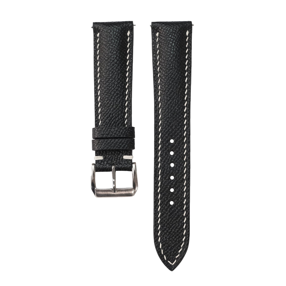 Padded Black Epsom Leather Watch Strap