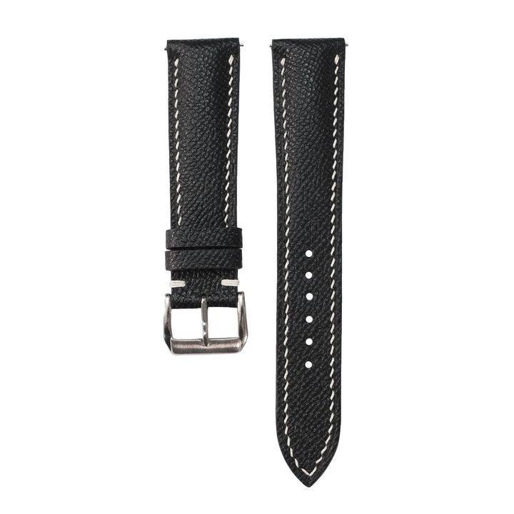 Padded Black Epsom Leather Watch Strap
