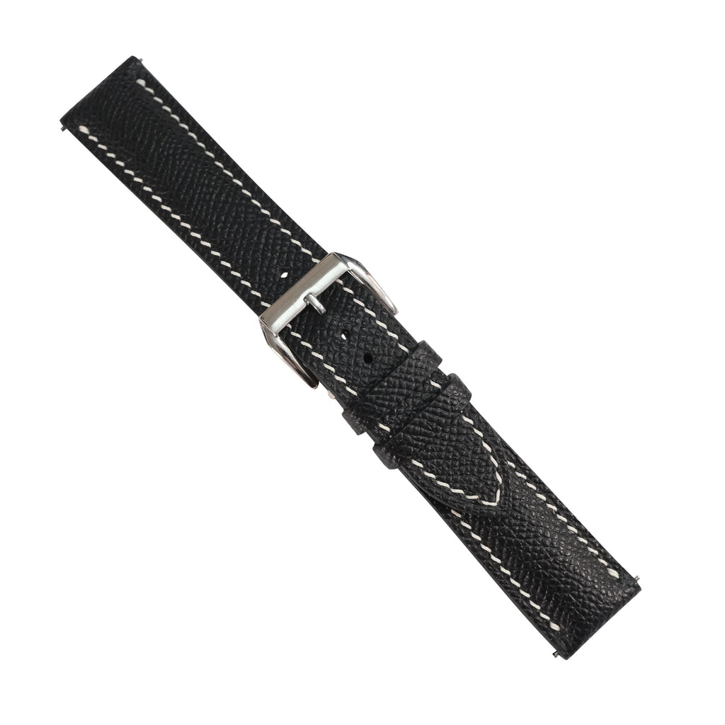 Padded Black Epsom Leather Watch Strap