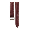 Padded Burgundy Togo Leather Watch Strap