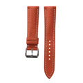 Padded Burnt Orange Togo Leather Watch Strap