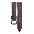 Padded Dark Brown Swift Leather Watch Strap