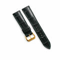 Padded Dark Green Alligator Leather Watch Strap