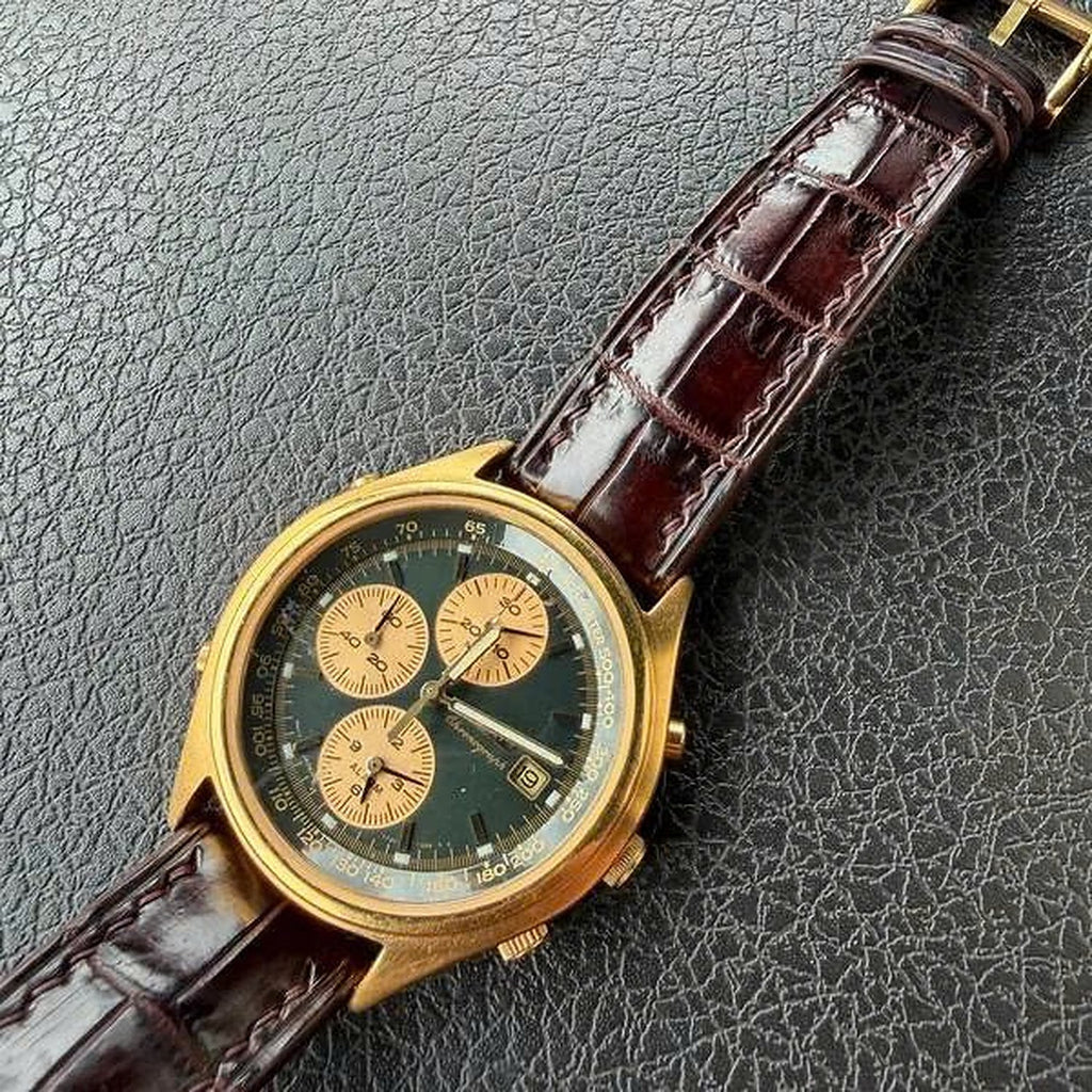 Padded Mahogany Brown Alligator Leather Watch Strap