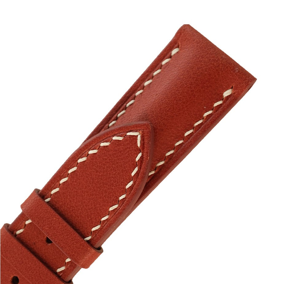 Padded Scarlet Red Swift Leather Watch Strap