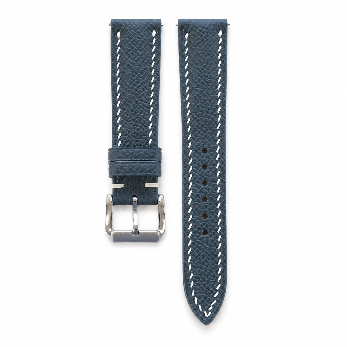 Blue Gray Epsom Leather Watch Strap