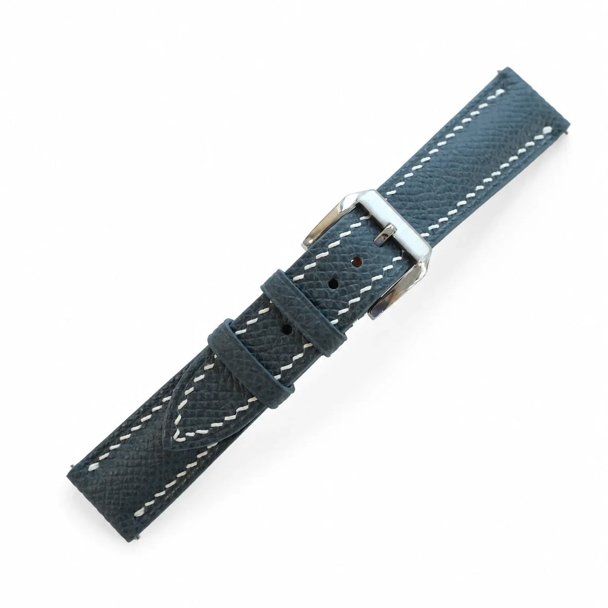 Blue Gray Epsom Leather Watch Strap