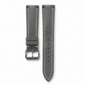 Padded Stone Gray Togo Leather Watch Strap
