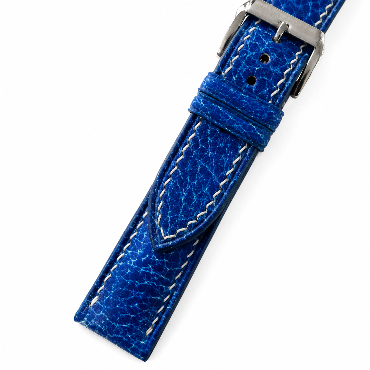 Patina Blue Italian Leather Watch Strap