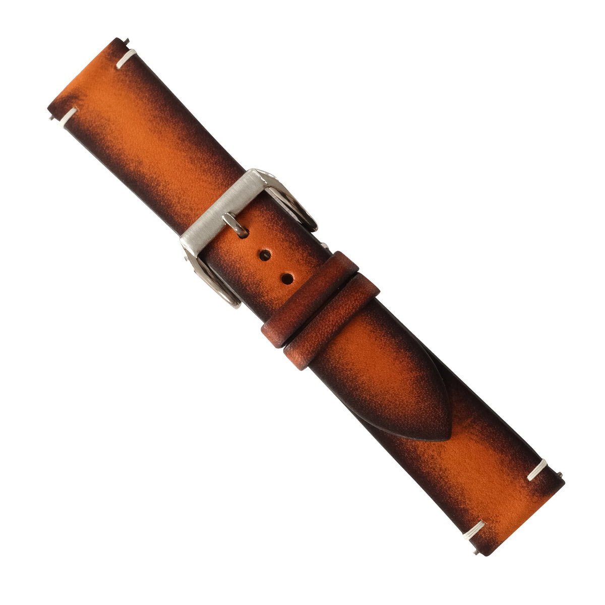 Patina Brown Coffee Vegetable Tanned Leather Watch Strap - Precise to the Lugs