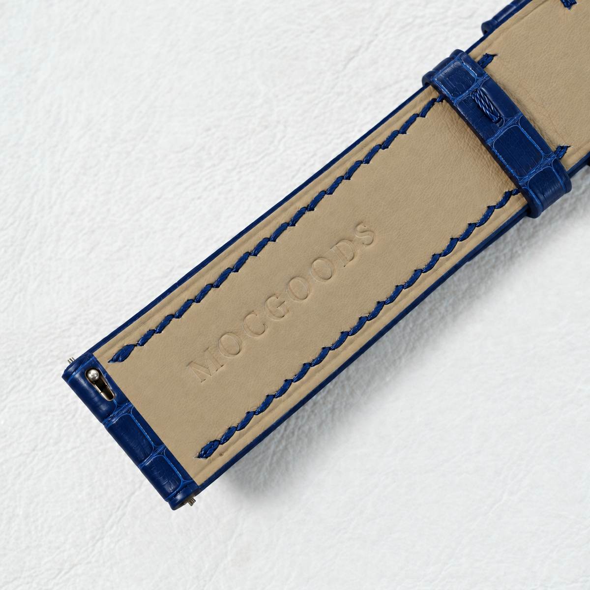 Patina Dark Blue Alligator Leather Watch Strap
