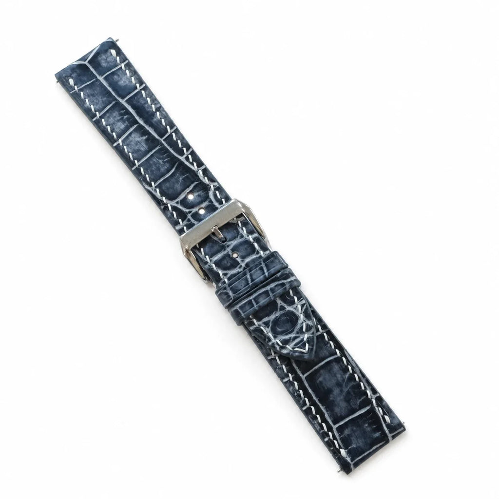 Patina Gray Alligator Leather Watch Strap