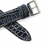 Patina Gray Alligator Leather Watch Strap