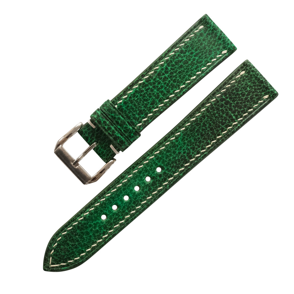 Patina Racing Green Italian Leather Watch Strap